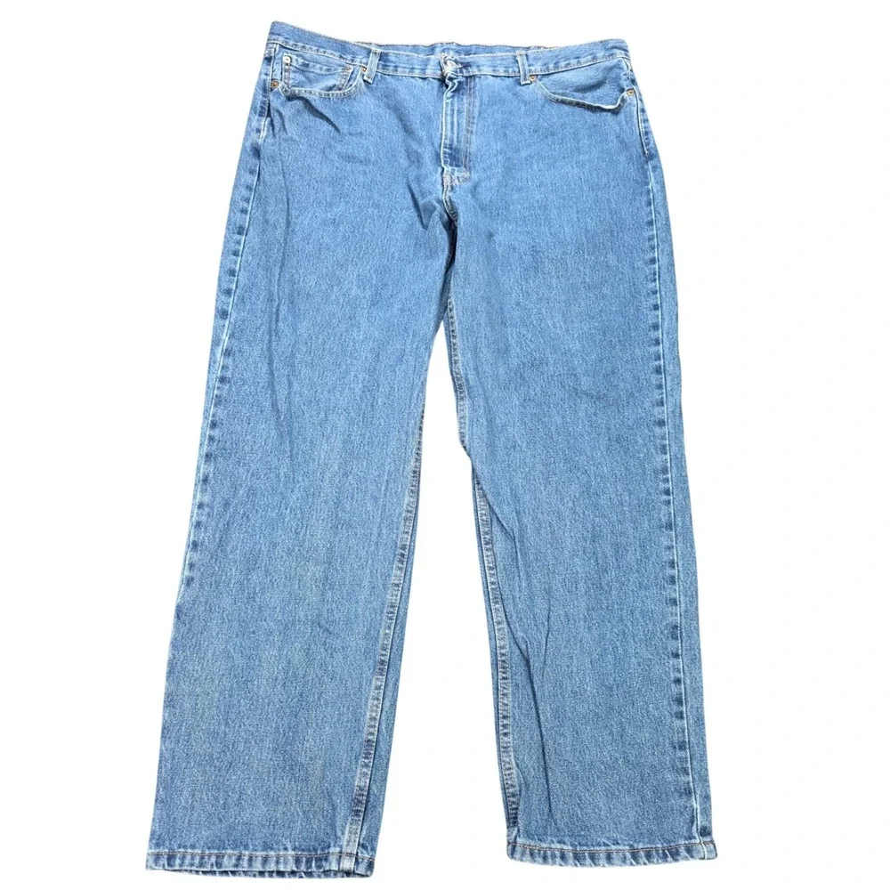 Levi's 550 Relaxed Fit Jeans Men's Size 42x32 Blue Medium Wash Tapered Leg Denim